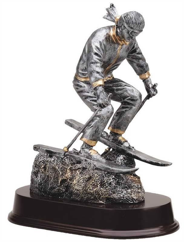 custom resin skiing sport trophy award souvenir gift