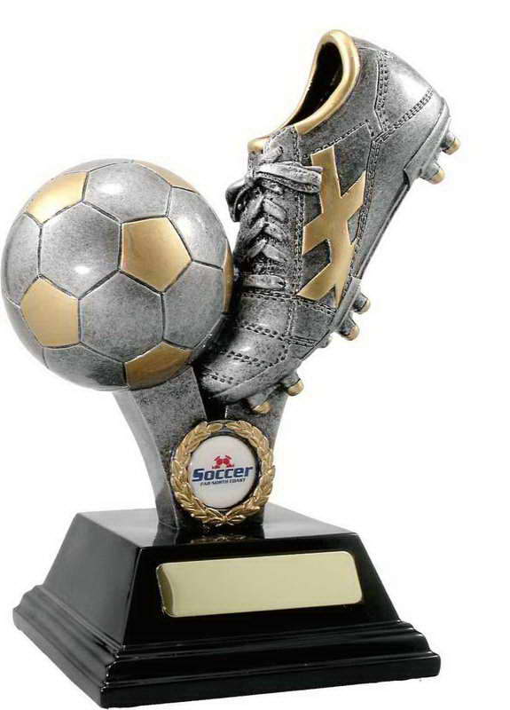 custom resin soccer trophy resin tatue resin crafts souvenir gift
