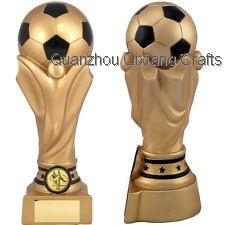 custom resin soccer world cup trophy award