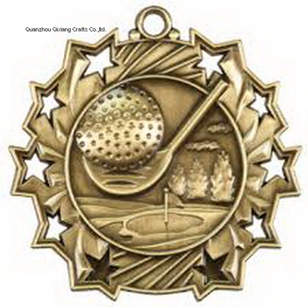 custom golf sport metal medal