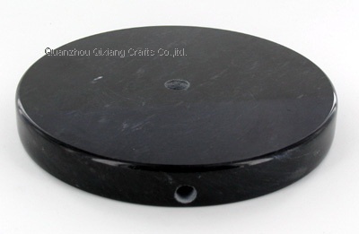 custom black marble base