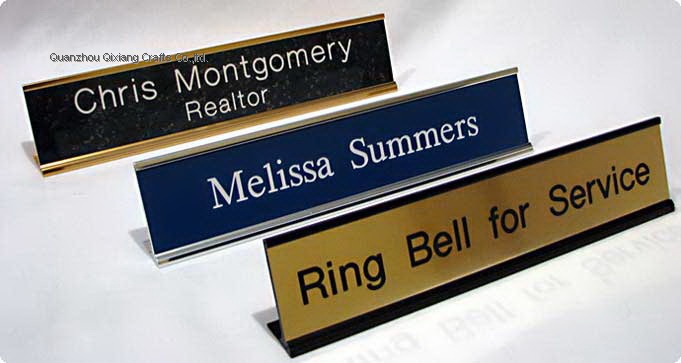 custom metal name plate