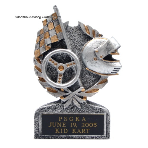custom resin kart racing trophy award