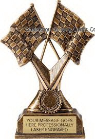 souvenir custom 3d resin kart racing trophy award