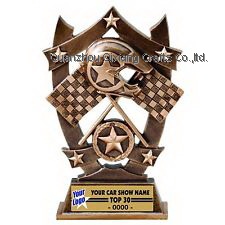 souvenir custom 3d resin kart racing trophy award