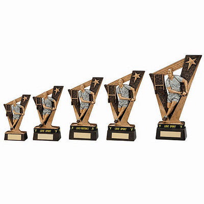 custom polyresin rugby trophy award