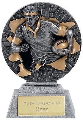 custom resin rugby trophy award