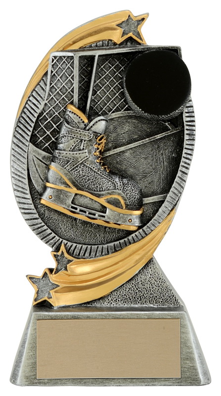 Hot design custom resin ice hockey figure trophy sport award