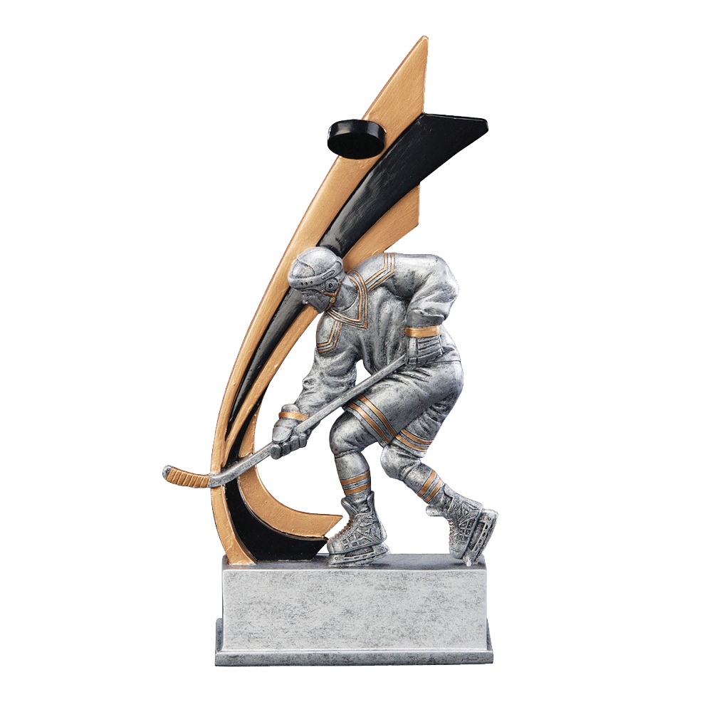 Hot design custom resin ice hockey figure trophy sport award