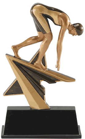 resin swimming trophy custom sport awards