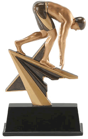 resin swimming trophy custom sport awards