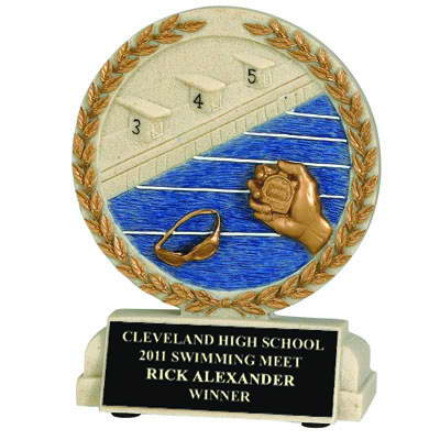 resin swimming trophy custom sport awards