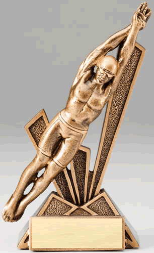 resin swimming trophy custom sport awards