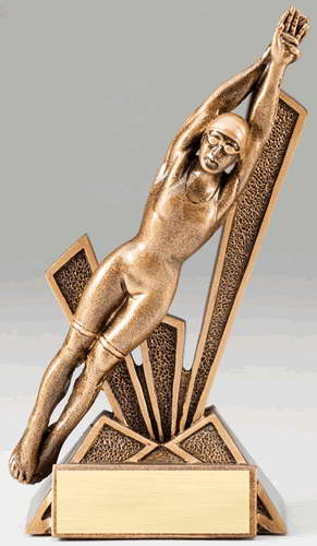 resin swimming trophy custom sport awards