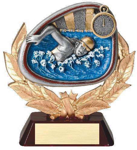 resin swimming trophy custom sport awards