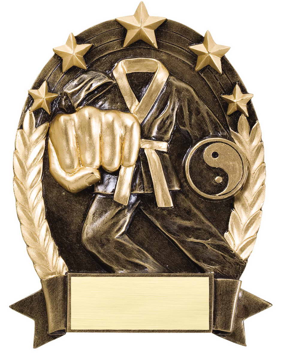 custom karate sport trophy