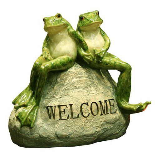 custom souvenir resin frog statue garden decoration