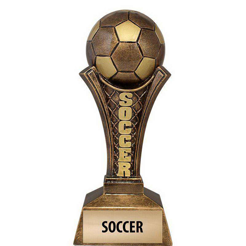 custom resin soccer trophy sport award