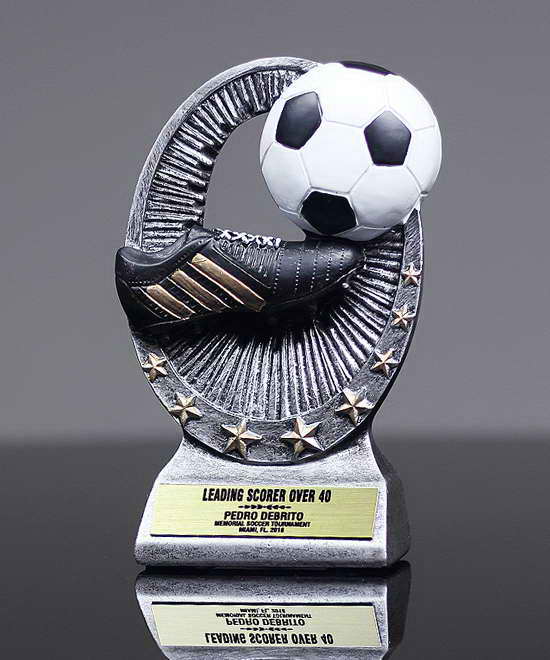 custom resin soccer trophy sport award