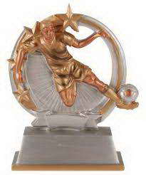 custom resin soccer trophy sport award