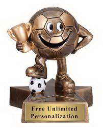 custom resin soccer trophy sport award