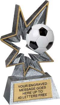 custom resin soccer trophy sport award