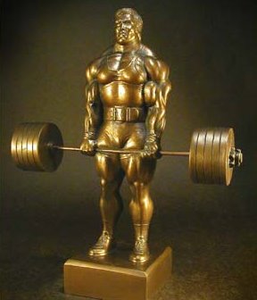 custom resin bodybuilding trophy