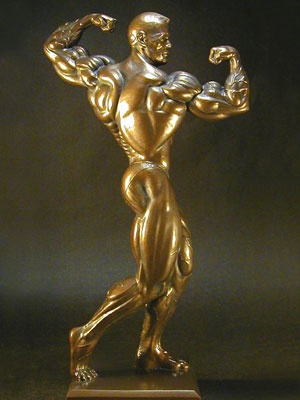 custom resin bodybuilding trophy
