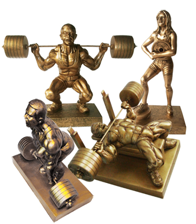 custom resin bodybuilding trophy