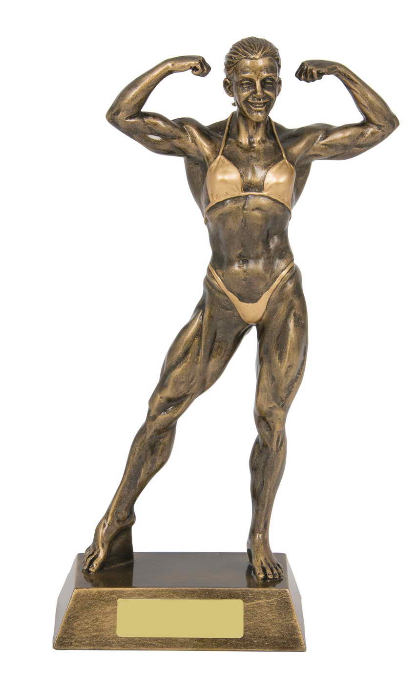 custom resin bodybuilding trophy
