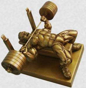 custom resin bodybuilding trophy