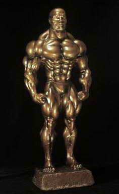 custom resin bodybuilding trophy