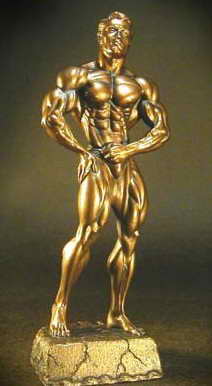 custom resin bodybuilding trophy