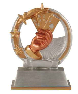 custom resin poker sport trophy award