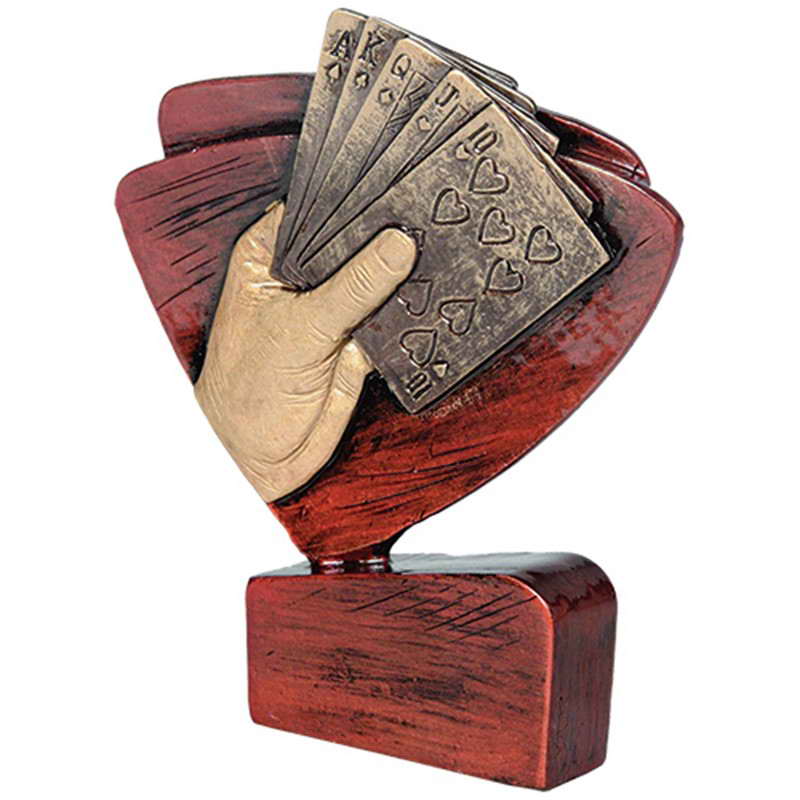 custom resin poker sport trophy award