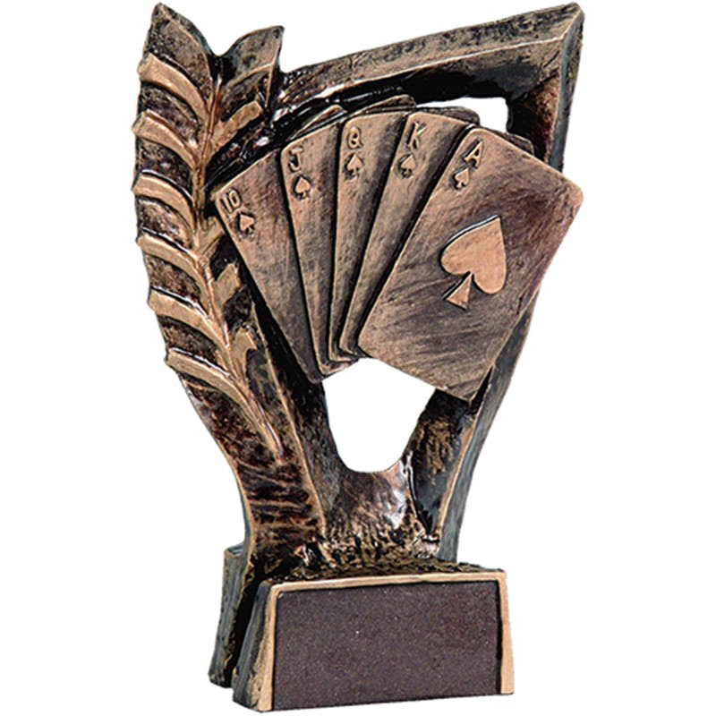 custom resin poker sport trophy award