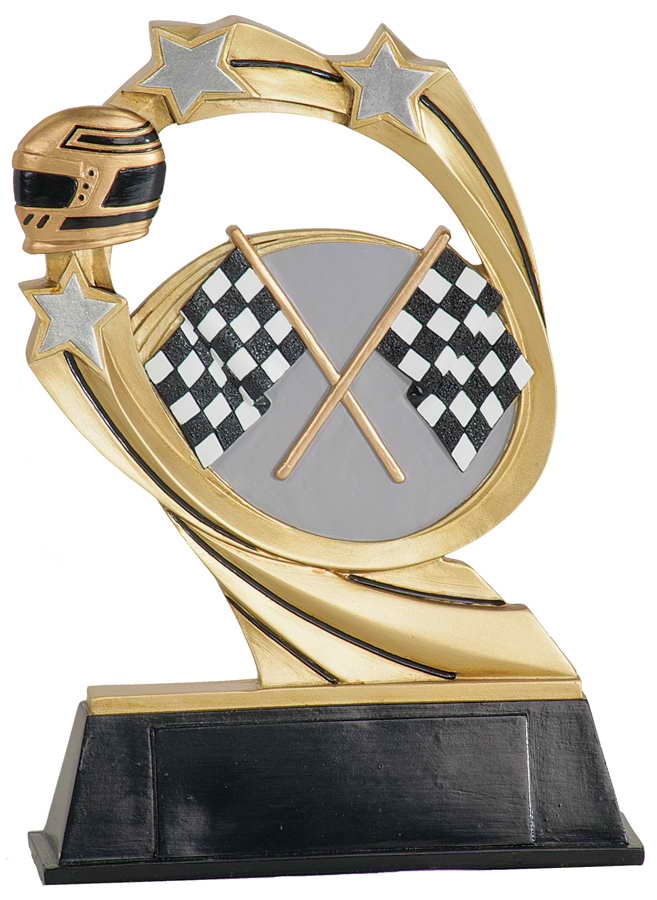 custom resin racing sport trophy award
