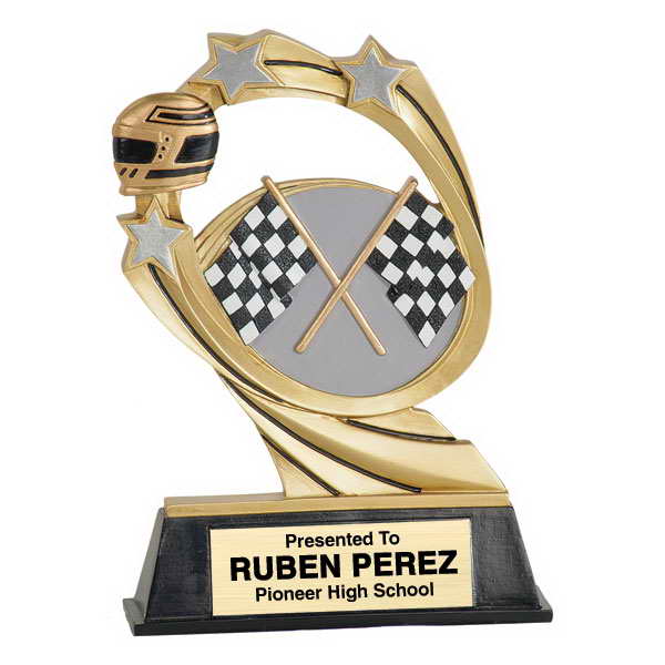 custom resin racing sport trophy award