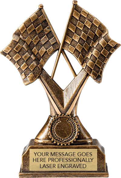 custom resin racing sport trophy award